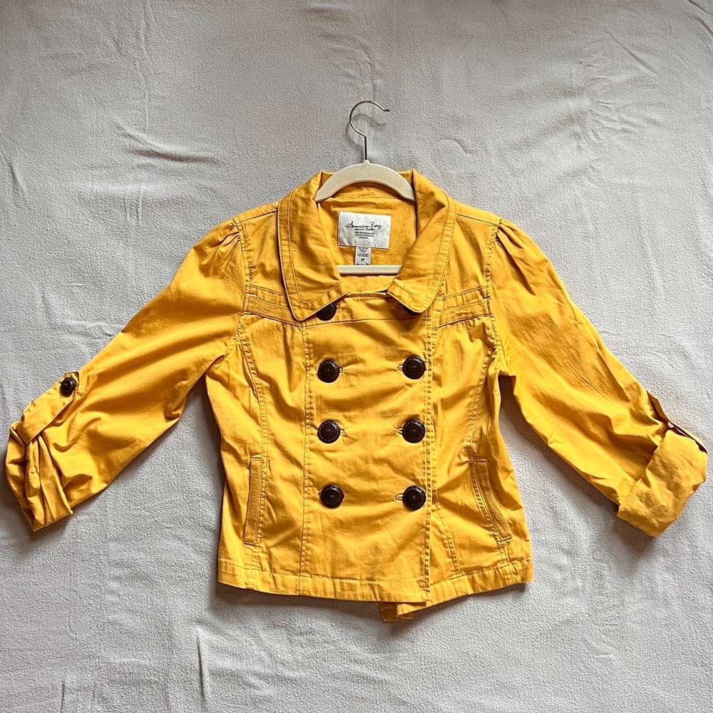 Marigold Yellow Double-Breasted Jacket
